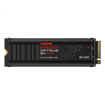 SanDisk Optimus GX PRO 8100 4TB PCIe Gen5 NVMe M.2 2280 Interne SSD mit Kühlkörper und Hardware-Verschlüsselung