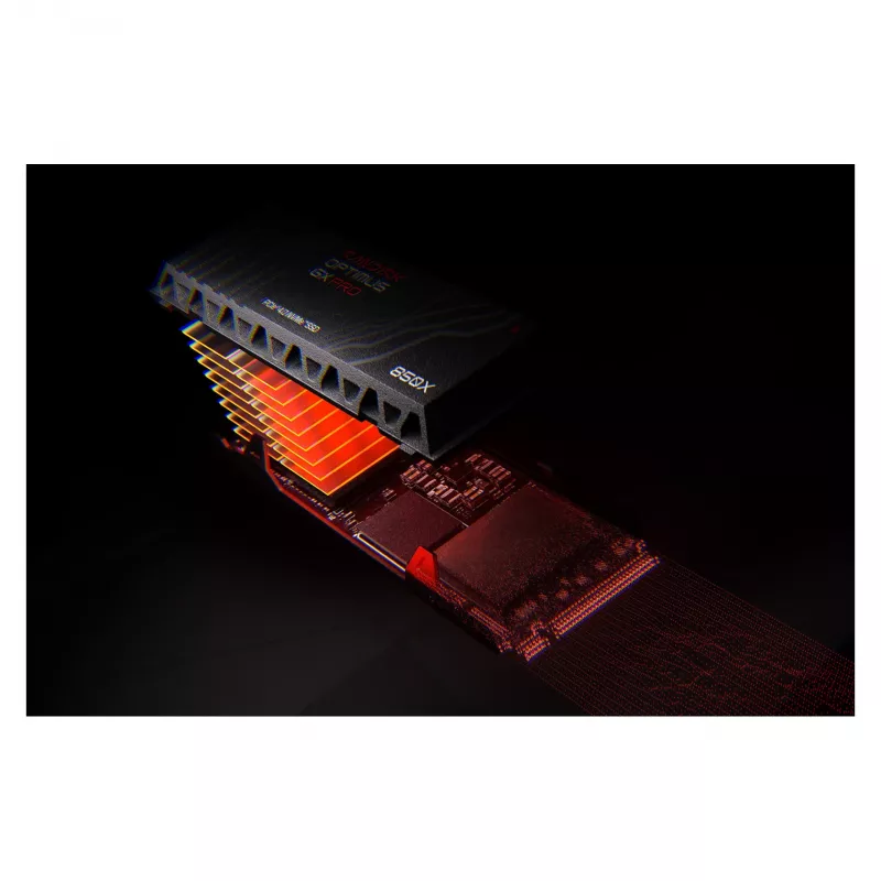 SanDisk Optimus GX PRO 850X 2TB M.2 2280 NVMe PCIe 4.0 SSD mit Kühlkörper