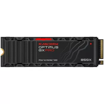 SanDisk Optimus GX PRO 850X 4TB Interne SSD, M.2 2280 D5-M, PCIe 4.0 x4 NVMe, TCG Opal Verschlüsselung 2.01, Integrierter Kühlkörper