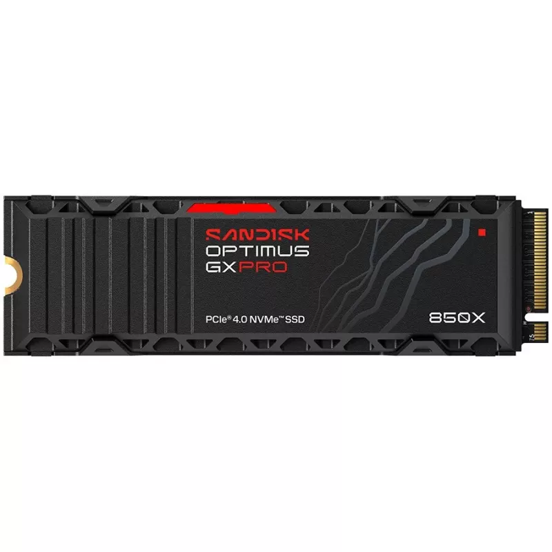 SanDisk Optimus GX PRO 850X 4TB Interne SSD, M.2 2280 D5-M, PCIe 4.0 x4 NVMe, TCG Opal Verschlüsselung 2.01, Integrierter Kühlkörper