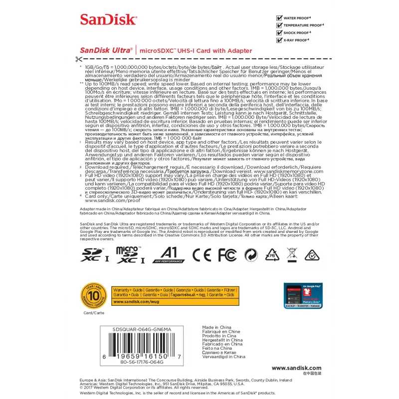 SanDisk Ultra 128GB microSDXC Speicherkarte mit SD-Adapter