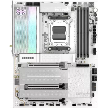 SAPPHIRE NITRO+ X870EA PHANTOMLINK P.E Mainboard, AMD X870E, Sockel AM5, DDR5, Wi-Fi 7, Weiß/Schwarz