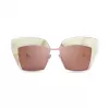 Sartorialeyes ST508-05 Damen Rechteck-Sonnenbrille Schwarz/Grau UV400