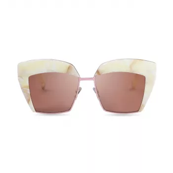 Sartorialeyes ST508-05 Damen Rechteck-Sonnenbrille Schwarz/Grau UV400