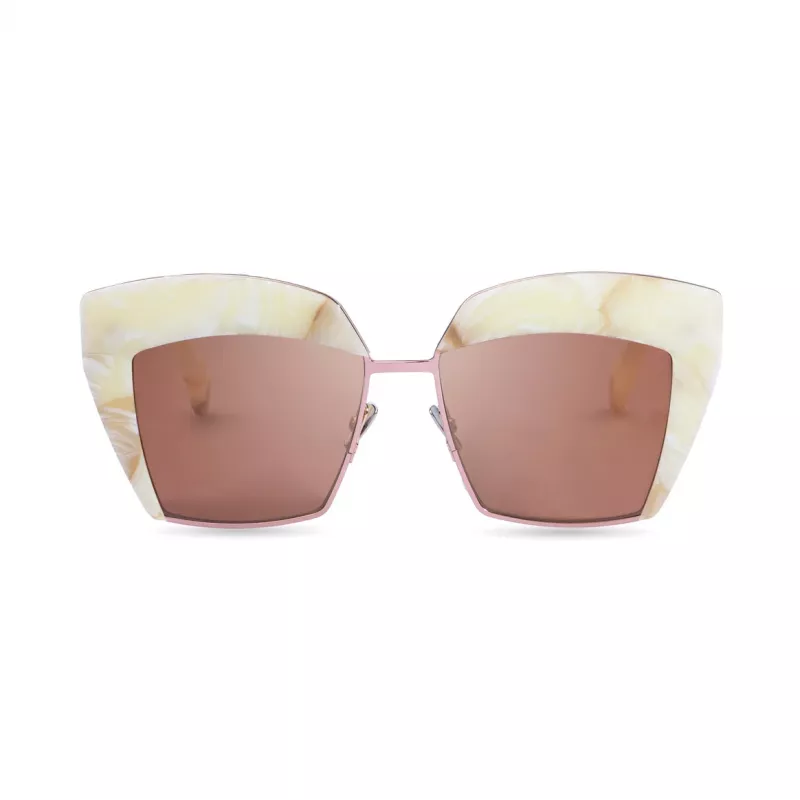 Sartorialeyes ST508-05 Damen Rechteck-Sonnenbrille Schwarz/Grau UV400