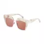 Sartorialeyes ST508-05 Damen Rechteck-Sonnenbrille Schwarz/Grau UV400