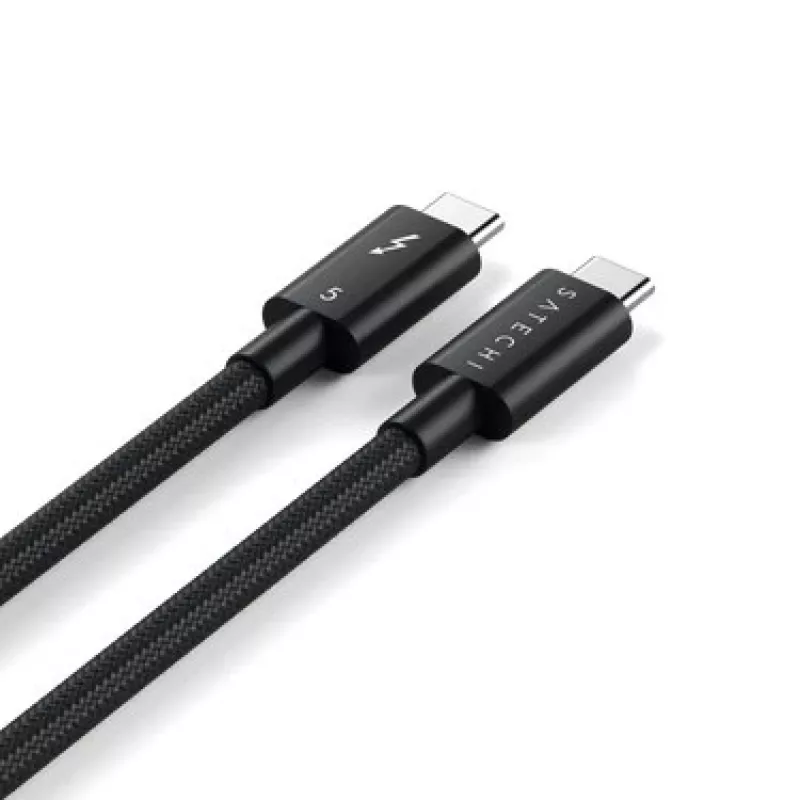 SATECHI Thunderbolt 5 Pro Cable 1m USB-C auf USB-C – 120Gbit/s, 240W, Schwarz