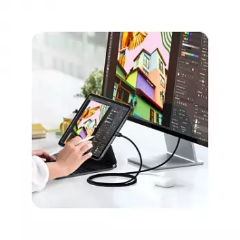 SATECHI Thunderbolt 5 Pro Cable 1m USB-C auf USB-C – 120Gbit/s, 240W, Schwarz