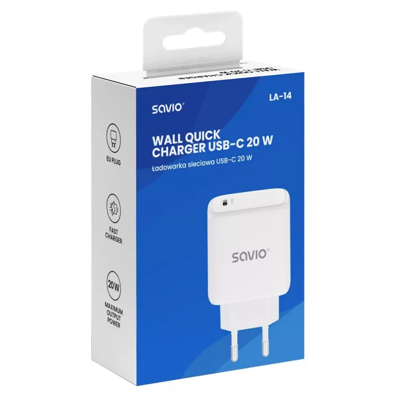 SAVIO LA-14 20W Wandladegerät mit Power Delivery 3.0