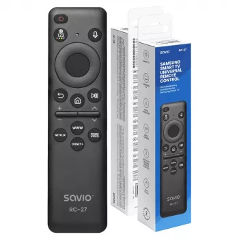 SAVIO RC-27 Universelle Ersatz-Fernbedienung für Samsung Smart TV – Schwarz