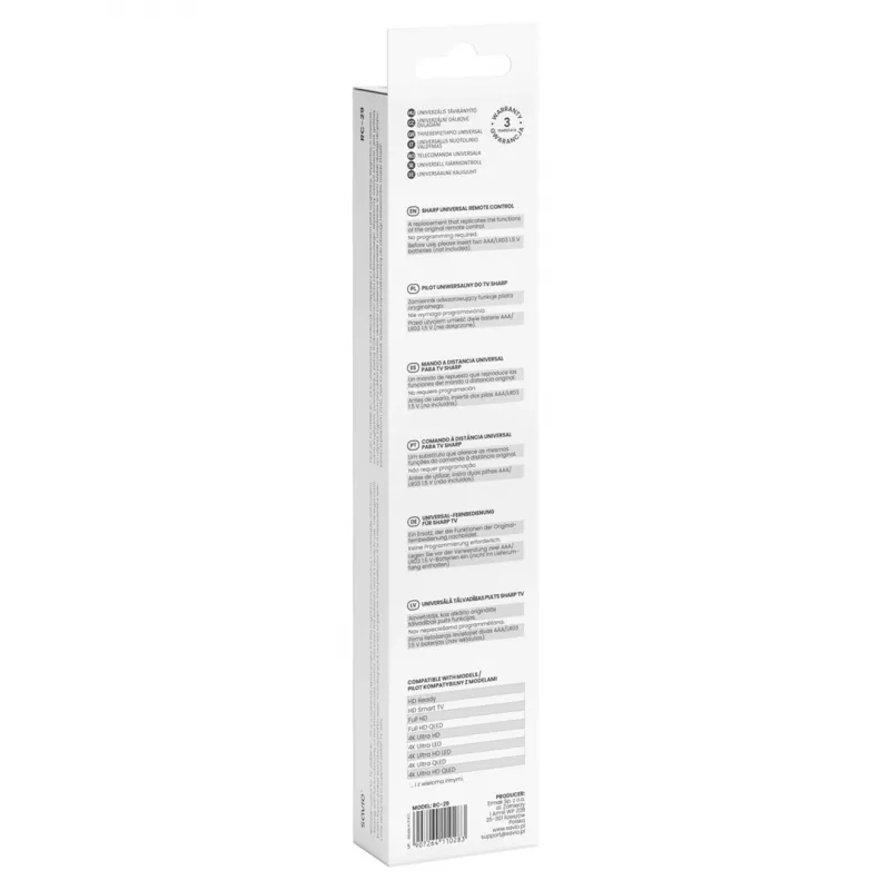 SAVIO RC-29 Universal-Fernbedienung für SHARP-Fernseher