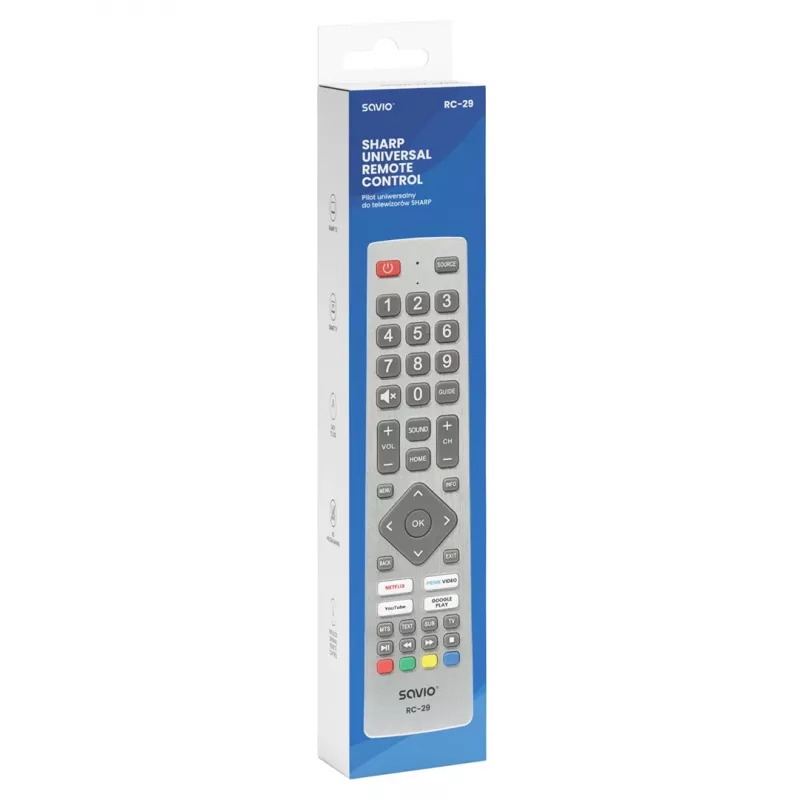 SAVIO RC-29 Universal-Fernbedienung für SHARP-Fernseher