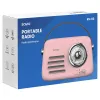 SAVIO RS-03 tragbares Radio FM/AM mit MP3 USB/SD-Wiedergabe, Pink