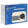 SAVIO RS-04 tragbares DAB+ FM-Radio mit wiederaufladbarem Akku, LCD-Display, Dual-Alarm, Schwarz