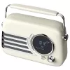 SAVIO RS-04 tragbares DAB+ FM-Radio mit wiederaufladbarem Akku, LCD-Display, Dual-Alarm, Schwarz