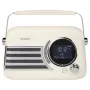 SAVIO RS-04 tragbares DAB+ FM-Radio mit wiederaufladbarem Akku, LCD-Display, Dual-Alarm, Schwarz