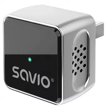 SAVIO TR-19 Wireless CarPlay & Android Auto Adapter, USB-C, 5GHz Wi-Fi, Bluetooth 5.0, Schwarz