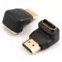 SBOX AD.HDMI-F/M-90/R 90-Grad-Adapter HDMI-Stecker auf HDMI-Buchse, 4K 60Hz, vergoldet, schwarz