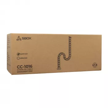 Sbox CC-1016B Kabelmanagement-Spiralschlauch Schwarz 1,5m 16mm
