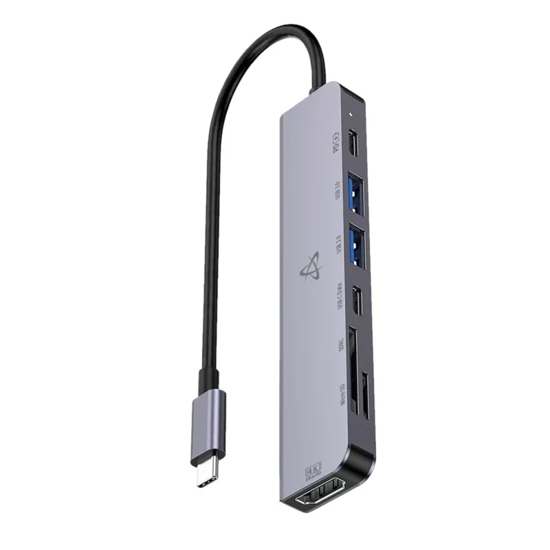 SBOX H-999 7-in-1 USB-C Hub Space Gray