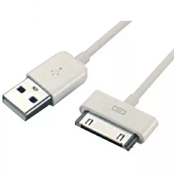 SBOX IPH4 USB-A auf Apple 30-Pin Kabel, 2m, Weiß, Laden & Daten