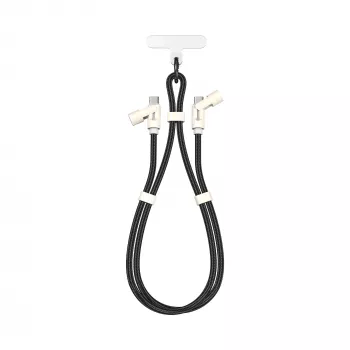 SBOX LANYARD BLACK USB-C auf USB-C Kabel 1,5m Schwarz