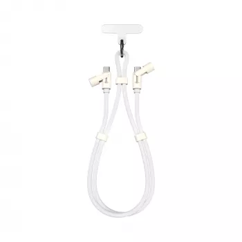 SBOX Lanyard White USB-C auf USB-C Kabel 1,5 m Weiß