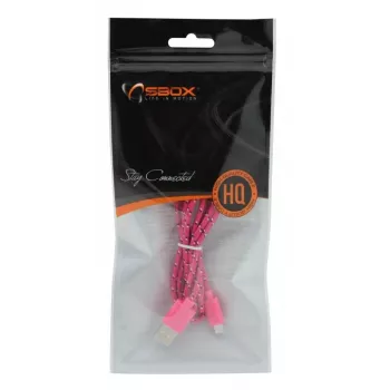 SBOX USB-1031P USB-zu-Micro-USB-Kabel 1m Pink