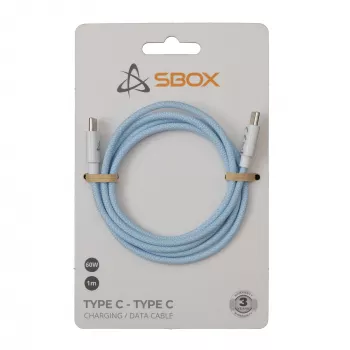 SBOX USB-C auf USB-C Kabel 1m Blau - Laden & Datensynchronisation