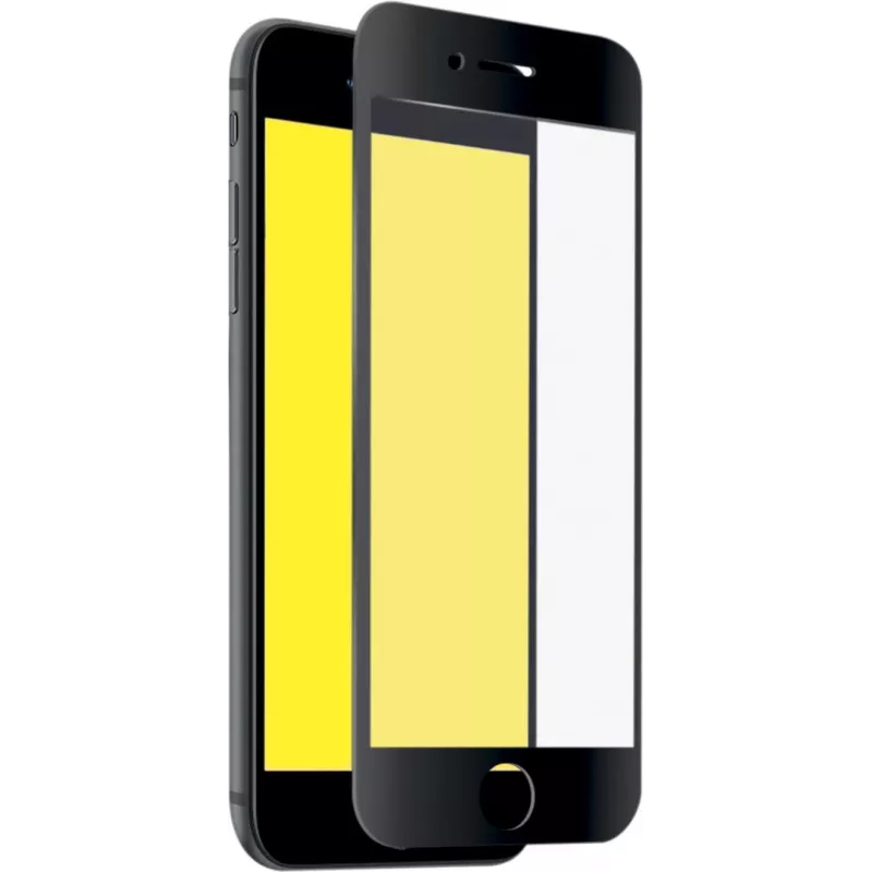 SBS Full Cover Glass Screen Protector für Apple iPhone SE 2020/2022, iPhone 8, 7, 6s, 6 - Transparent, 9H Härte, 2.5D abgerundete Kanten, kratzfest, fingerabdruckresistent, blasenfrei, 1 Packung