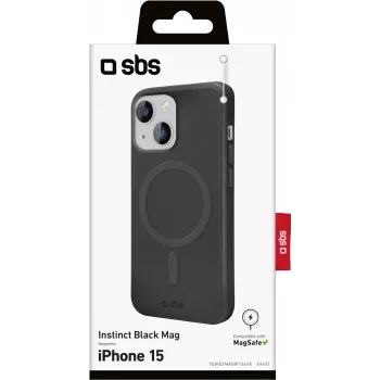 SBS Instinct Mag Cover für iPhone 15, 6,1 inch, Schwarz