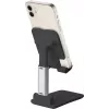 SBS Mobile TASTAND Universeller faltbarer Geräteständer für E-Reader, Smartphones und Tablets bis 12 Zoll – Schwarz & Silber