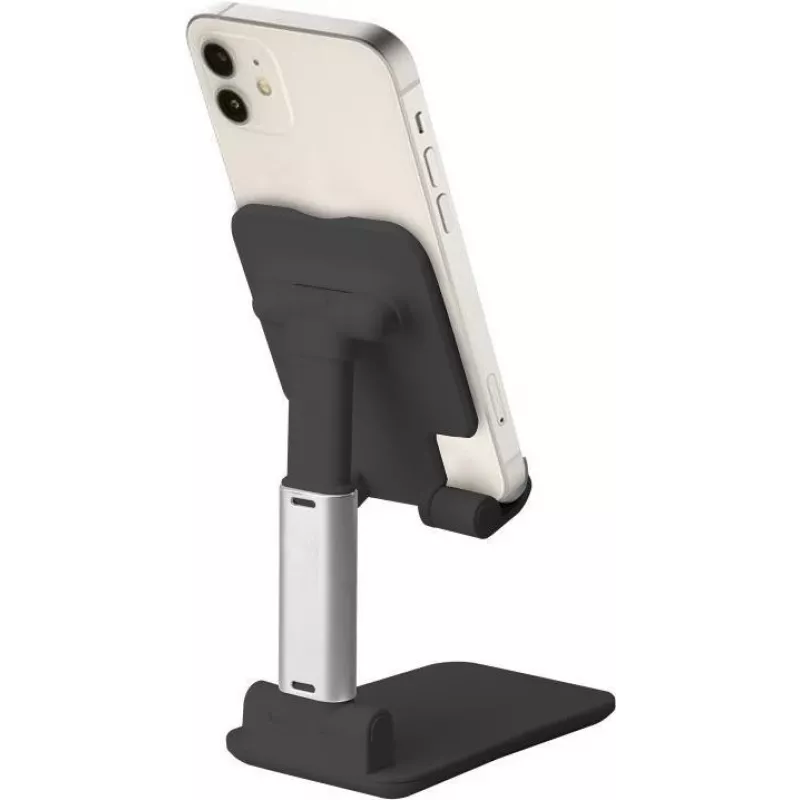 SBS Mobile TASTAND Universeller faltbarer Geräteständer für E-Reader, Smartphones und Tablets bis 12 Zoll – Schwarz & Silber