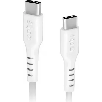 SBS MOBILE TECABLETCC20W USB-C auf USB-C Kabel 1,5m Weiß 20W PD