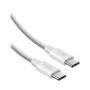 SBS USB-C auf USB-C Nylon-Geflechtkabel 2m 100W Weiß