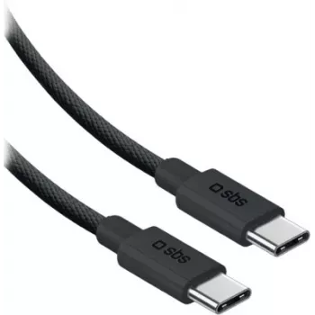 SBS USB-C auf USB-C Nylonkabel 2m 240W Schwarz