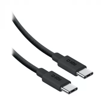 SBS USB-C auf USB-C Nylonkabel 2m 240W Schwarz