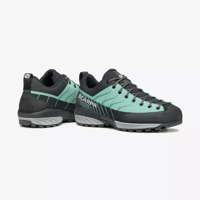 Scarpa Mescalito Damen-Zustiegsschuhe - Größe 38 - Mittelgrau/Hellblau