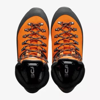 Scarpa Mont Blanc GTX Mountaineering Boots - Tonic/Orange Größe 43.5 EU