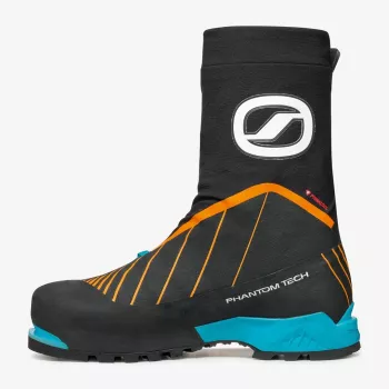 Scarpa Phantom Tech HD Mountaineering Boots - Black/Bright Orange - Größe 42.5