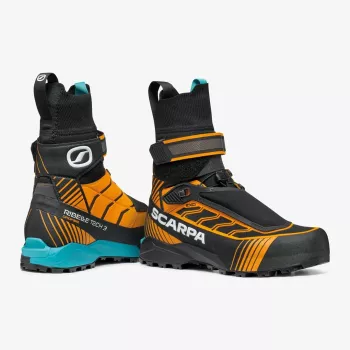 Scarpa Ribelle Tech 3 HD Mountaineering Boots - Black/Bright Orange - Size 38 EU