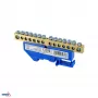 SCHELINGER 14-polige DIN-Schienen-Klemme 8-12 mm² blau