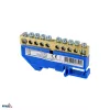 Schelinger 8x12 Reihenklemme 10-polig Blau für DIN-Schiene