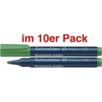 Schneider 130 Permanentmarker, Rundspitze, Grün, 1,0-3,0 mm, Nachfüllbar 113004