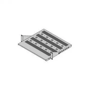 SCHROFF 19-Zoll-Festeinlegeboden, 430 x 400 mm Nutzfläche, Lichtgrau RAL 7035, 1U, 25 kg Traglast