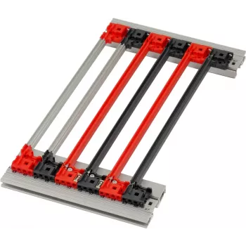 SCHROFF 24568356 19-Zoll 2U feste Montageschiene für Server- und Netzwerkschränke, Stahl, Schwarz RAL 9005, pulverbeschichtet, 482,6 mm Länge