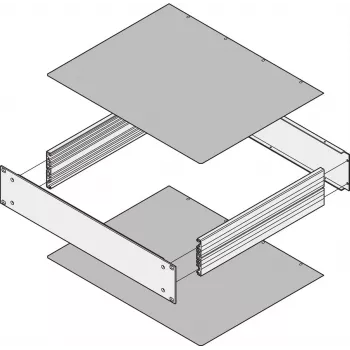 SCHROFF 3U 46TE Geschlossene Aluminium-Blindplatte 30860505
