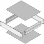 SCHROFF 3U 46TE Geschlossene Aluminium-Blindplatte 30860505
