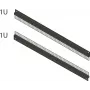 SCHROFF Bürstenleistenpanel 1U mit 2 Kabeleinführungen, Schwarz RAL 9005 64230096