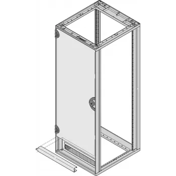 SCHROFF Türscharnierhalterung 60mm RAL 7021 Schwarzgrau 27230061